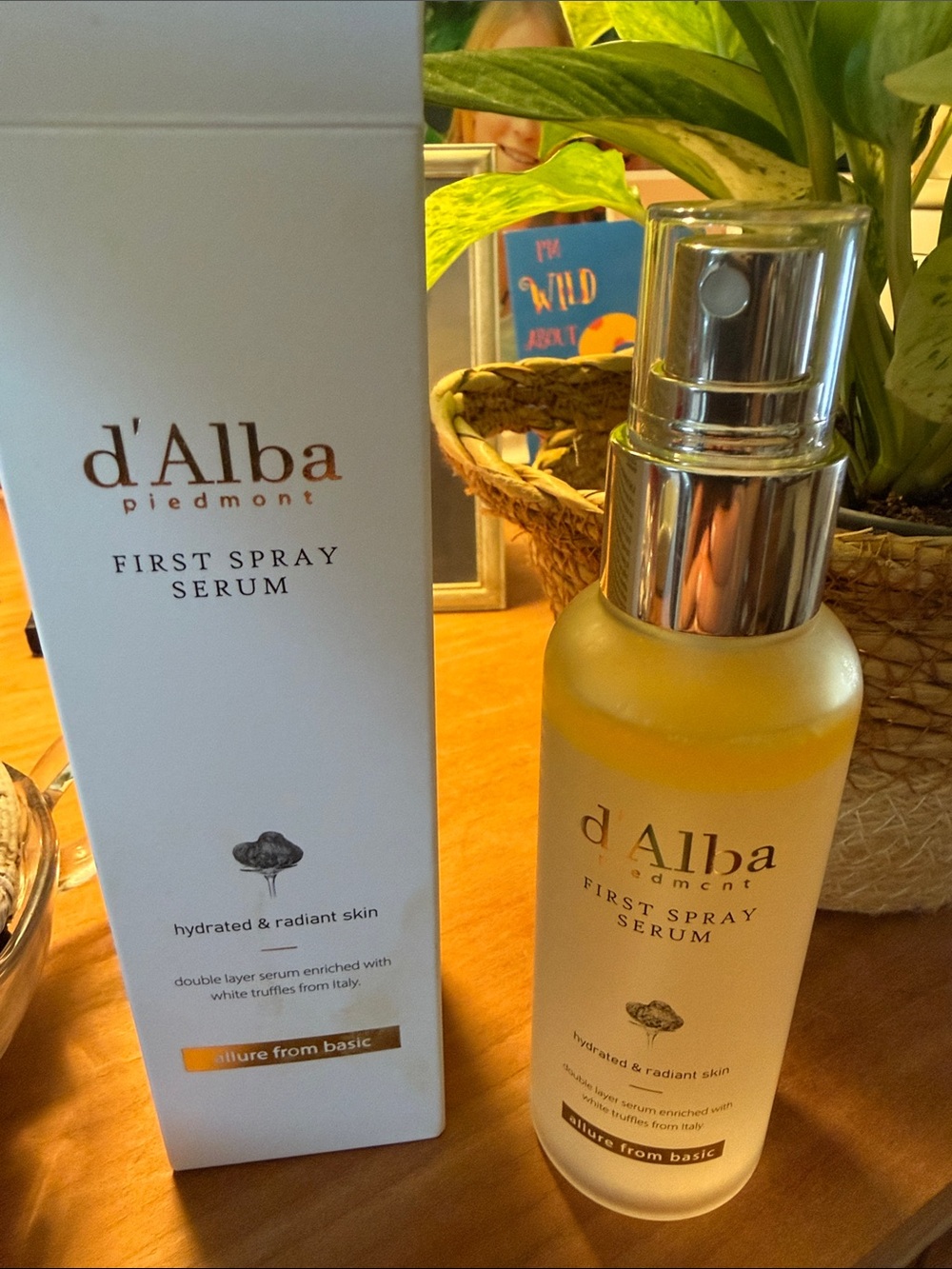 Alba d'Alba First Spray Serum - Yellow and Silver Bottle